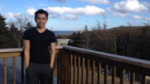 Mowen Kambo moved to Gander as a temporary foreign worker. In two years, he went from an illegal alien to permanent resident and couldn't be happier to call Canada home. (Melissa Tobin/CBC)